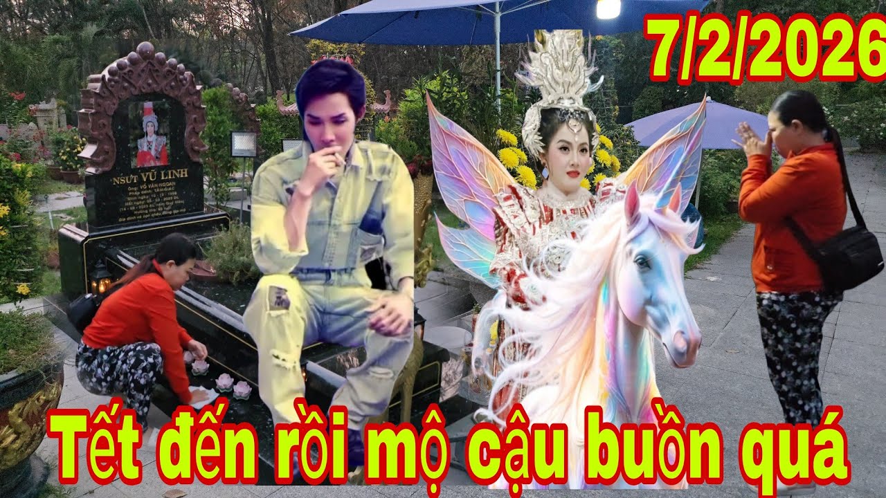 Sáng bích đến thấp hương lau mộ cho nsut vũ linh cho sạch sẽ Tết đến rồi mộ cậu buồn quá 