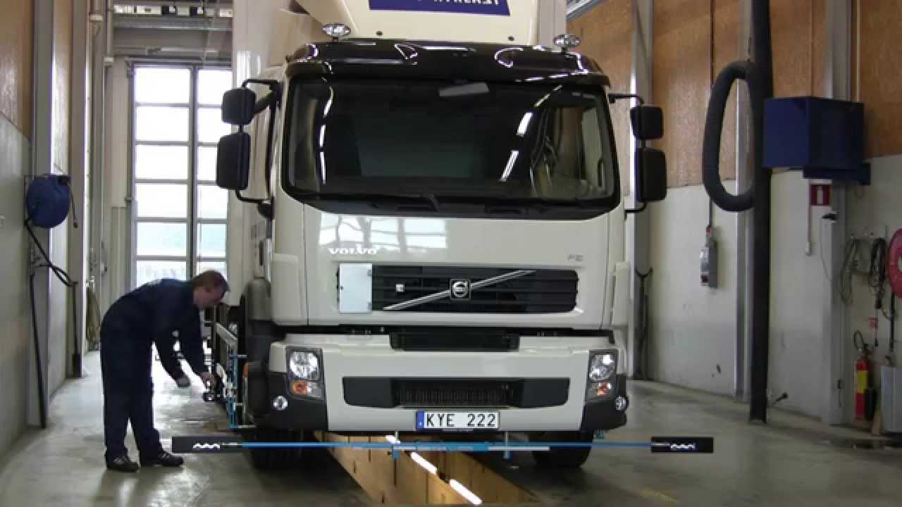 Pomiar geometrii 2 osi ciążarówki za jednym razem - TruckCam