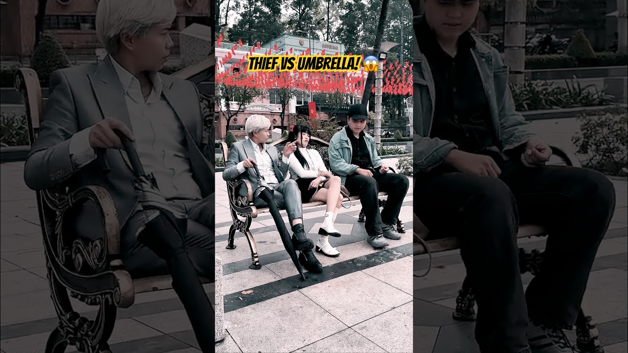TL | Thief Got A Surprise! ☔️ Umbrella Protection[TRACYLEAD] #tracylead #kindperson #respect #help