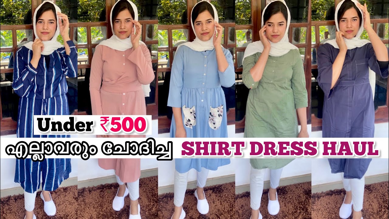 👗 Under ₹500 | SHIRT DRESS HAUL from Amazon | FASHION #amazondresseshaul #shiyonasana