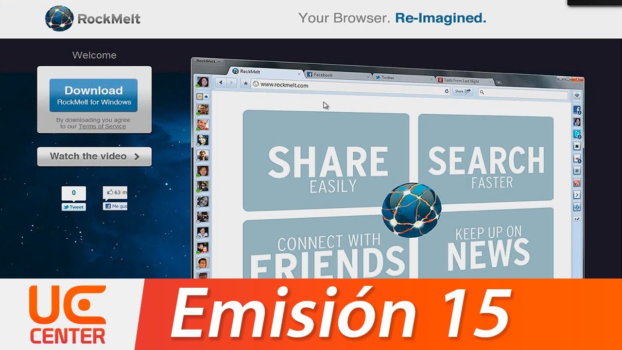 Cómo usar el navegador RockMelt | UECenter #15