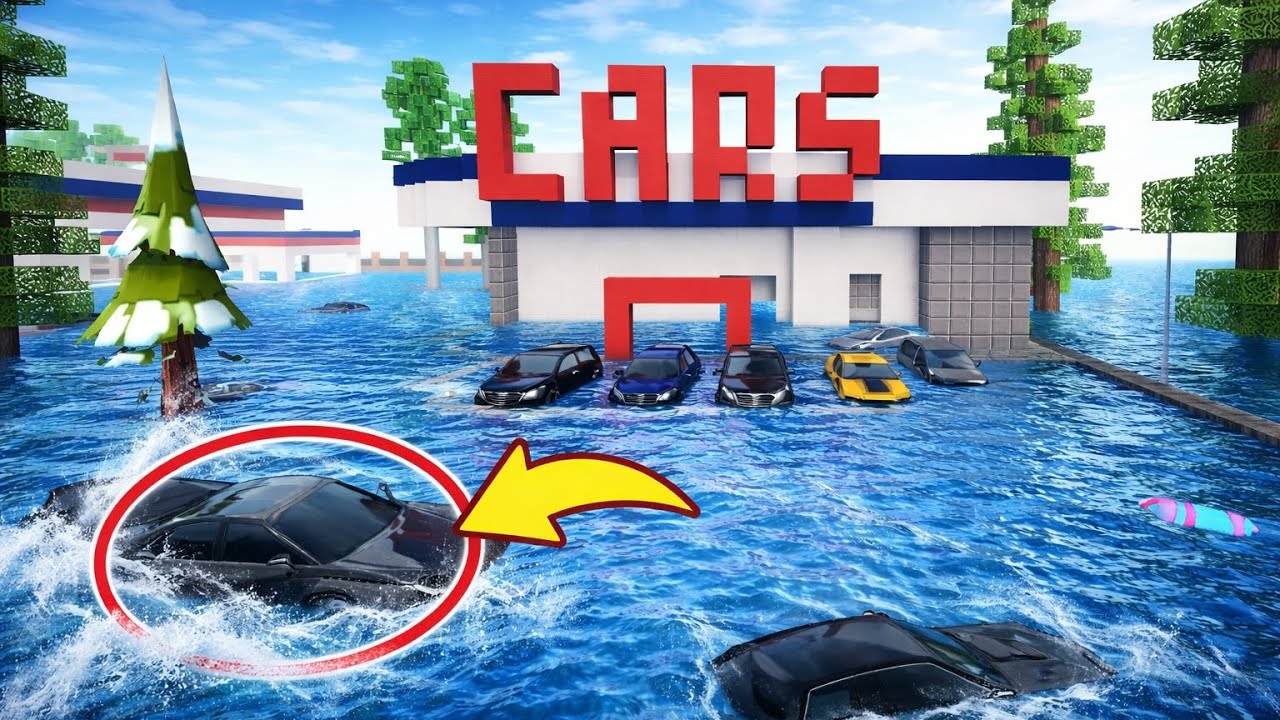 INSANE FLOOD Chaos! Massive Water Destroys Luxury Car Showroom | School Party Craft 🚨🌊