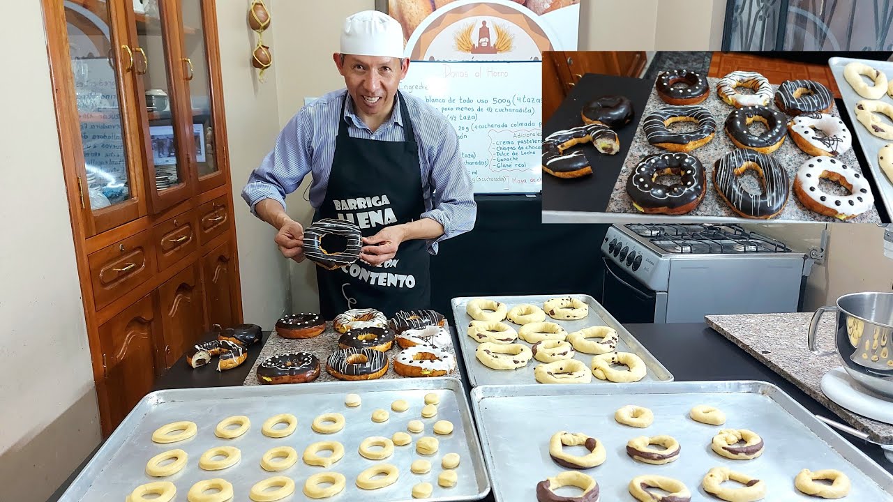Te enseño a preparar Unas deliciosas Donas al Horno Clase en vivo y en Directo @coneltoquedeluis