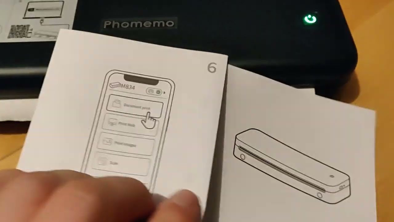 Phomemo M834 Imprimante Thermique A4, Imprime correctement, nécessite du papier spécial