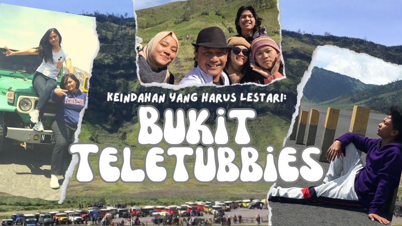 BUKIT TELETUBBIES GUNUNG BROMO - Padang rumput di Lautan Pasir Bromo Tengger Semeru