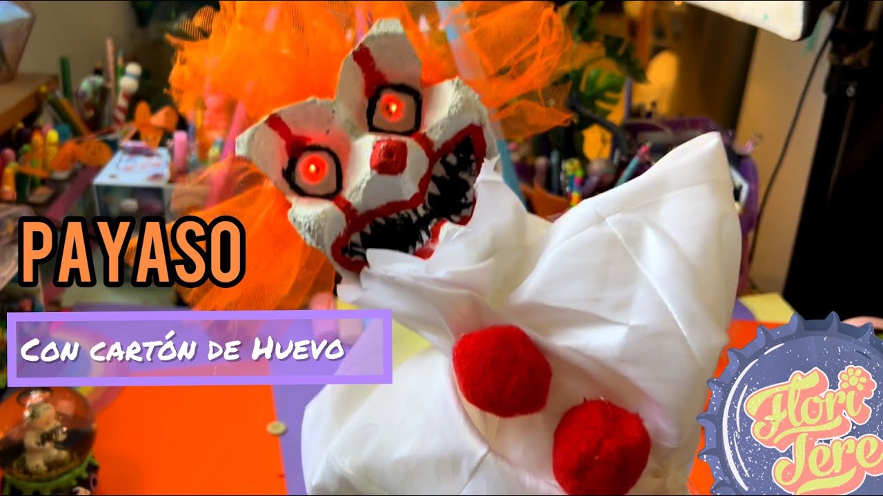 Manualidad Para HALLOWEEN: Payaso Hecho con CARTON DE HUEVO