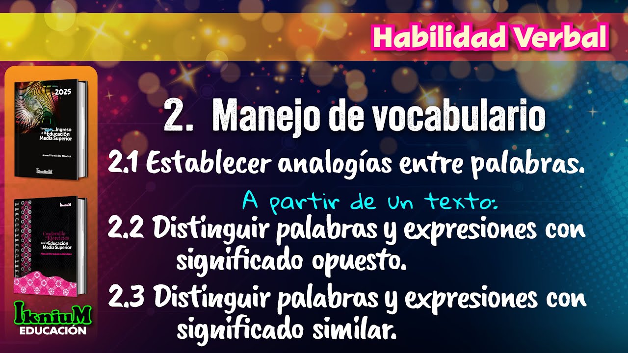 Habilidad Verbal - Tema 2.1 al 2.3 - IkniuM Media Superior