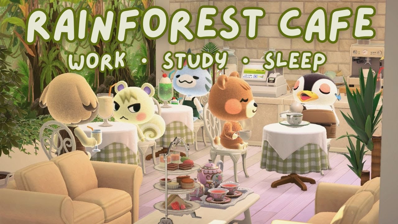 🌿 acnh’s secret tropical café 🐸・cozy piano ・cafe ambience ☕️・ study/work/sleep ・ 3 hr loop