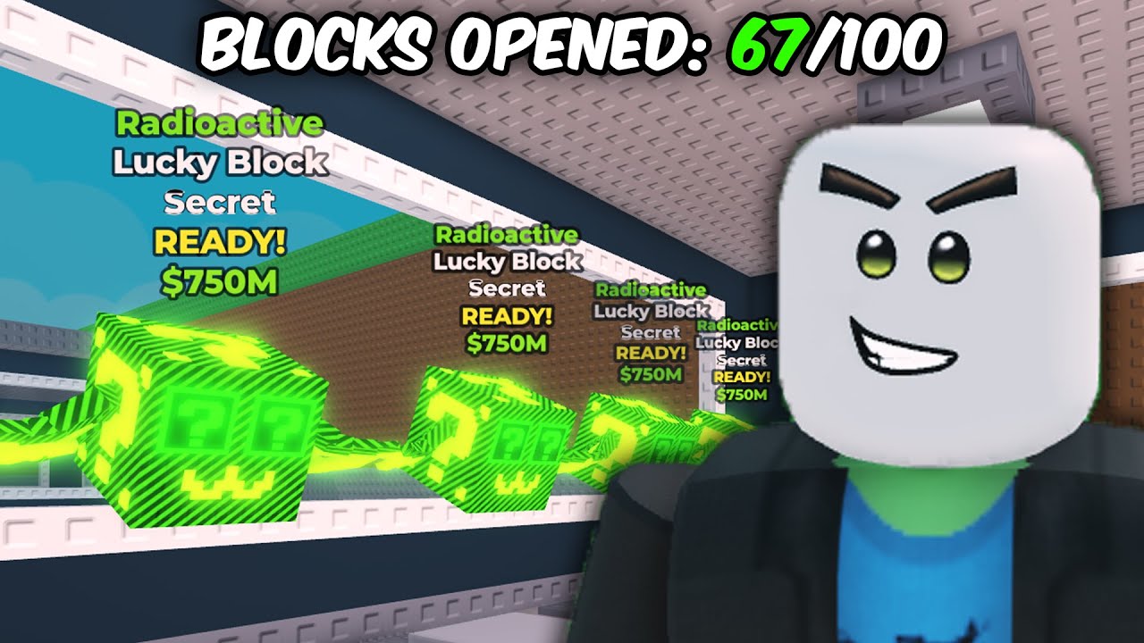 Opening 100 RADIOACTIVE Secret Lucky Blocks In Steal A Brainrot