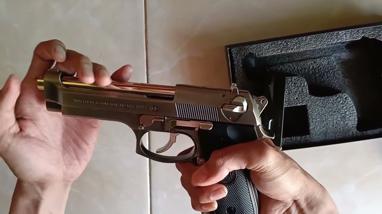 Review unit top klasemen HG gel blaster ..AQK Beretta m92..full metal..