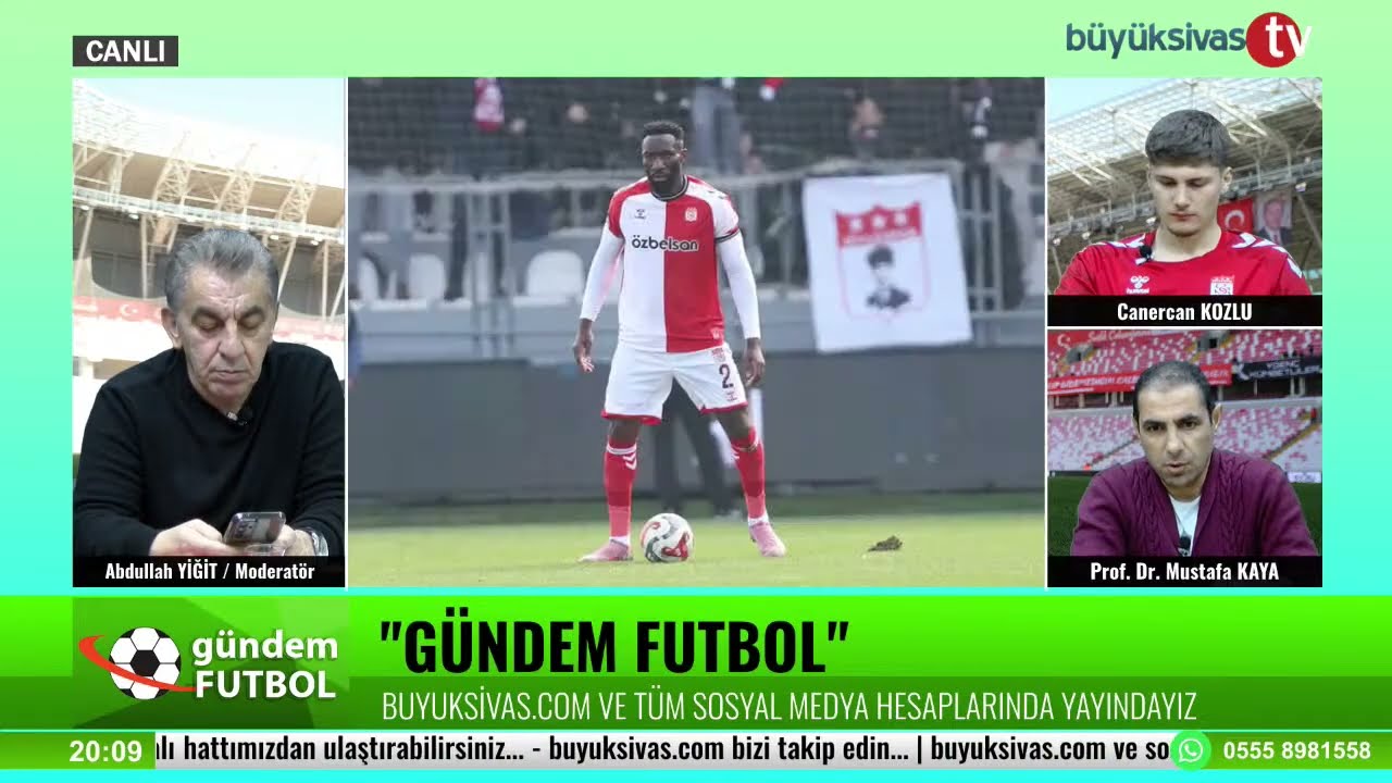 G&uuml;ndem Futbol (09.02.2026) B&uuml;y&uuml;k Sivas TV Yayını...