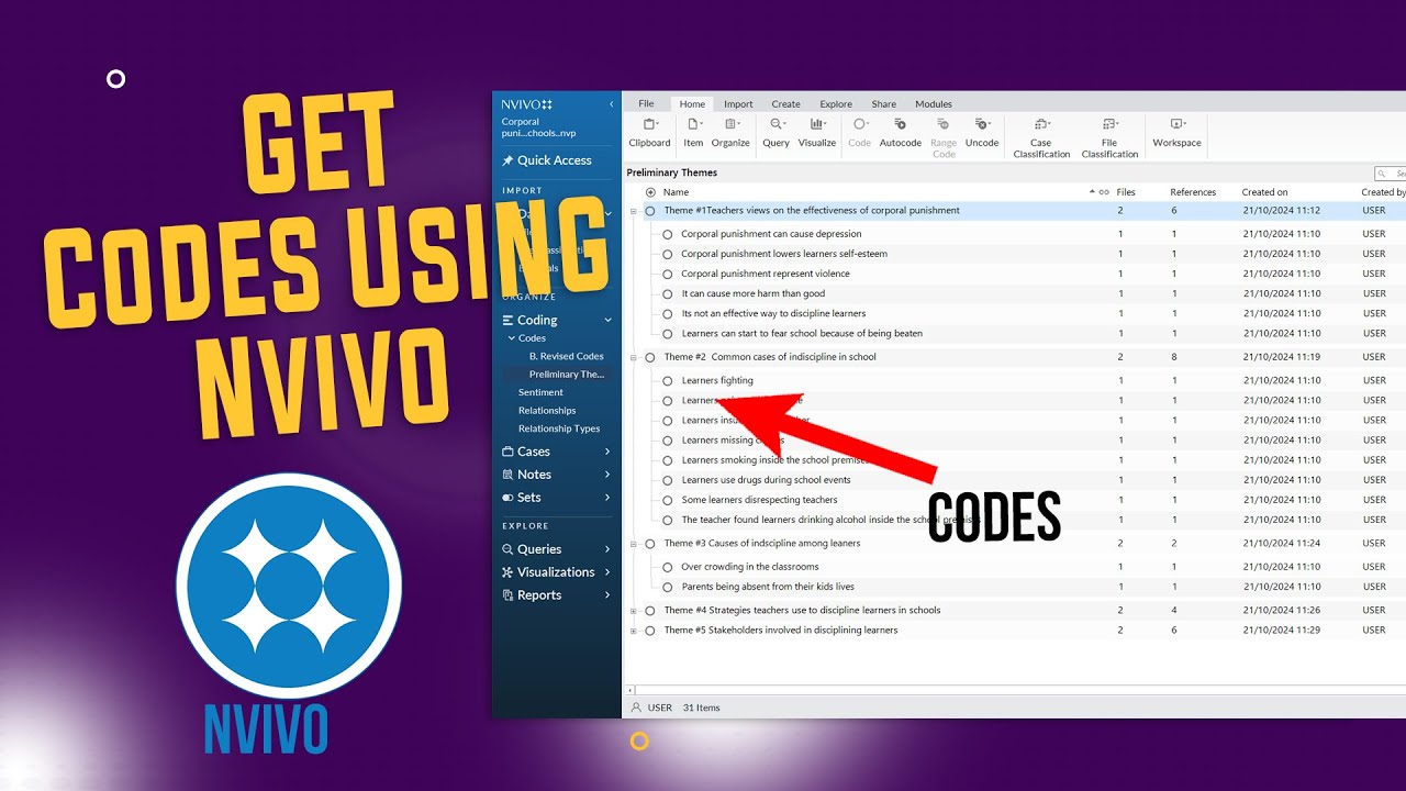 Качественное кодирование с использованием NVivo