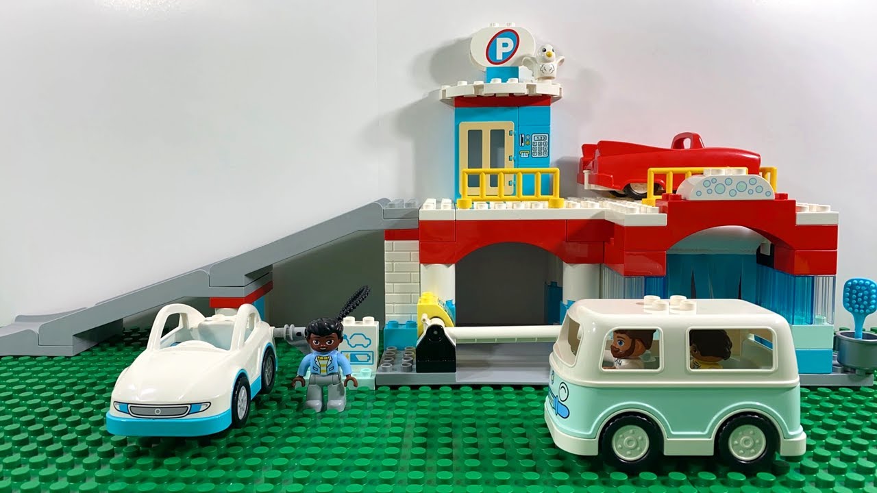 How To Build LEGO Duplo Parking Garage and Car Wash 10948 | Satisfying Stopmotion