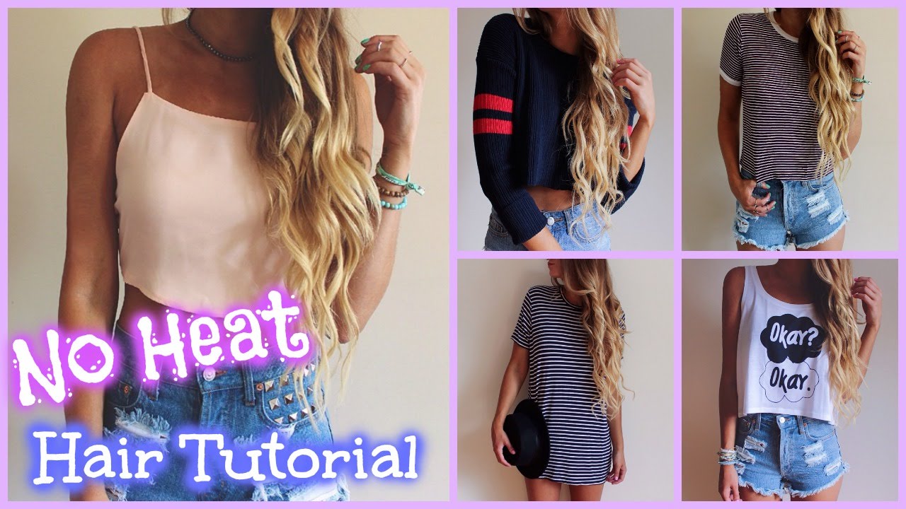 No Heat Curls ♡ Hair Tutorial