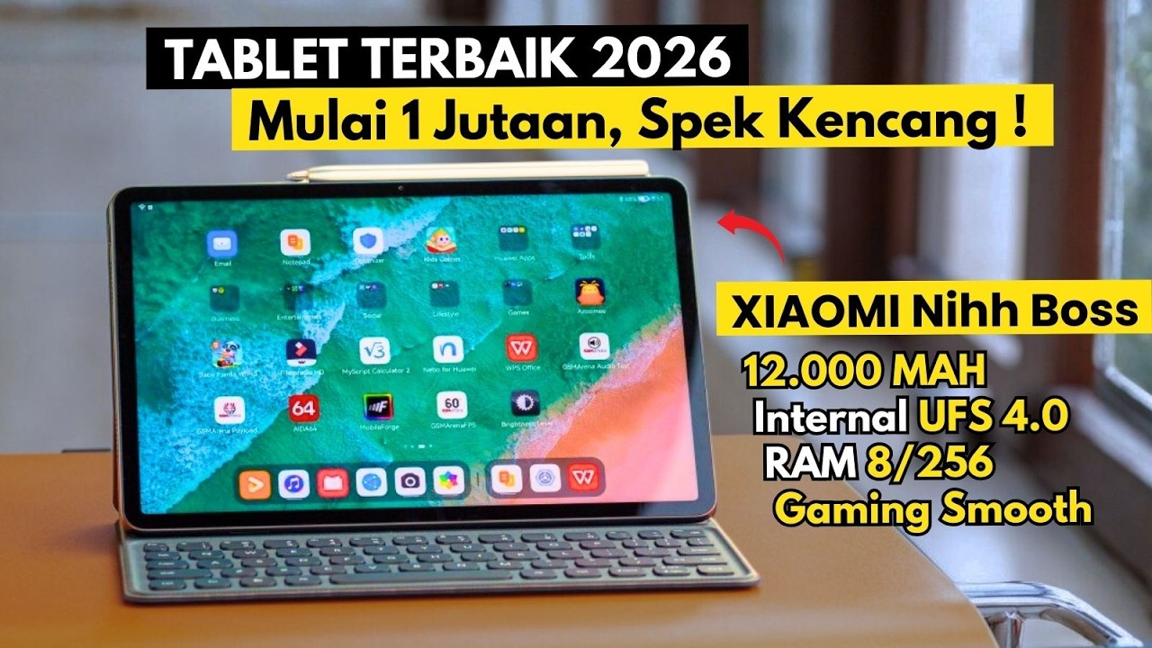 7 Tablet XIAOMI Spesifikasi Tinggi TERBAIK 2026 Mulai 1 Jutaan RAM 8/256