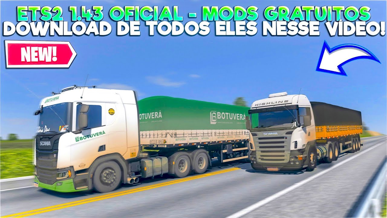 ETS2 1.43 MODS GRÁTIS - BAIXE TODOS ELES NESSE VÍDEO!