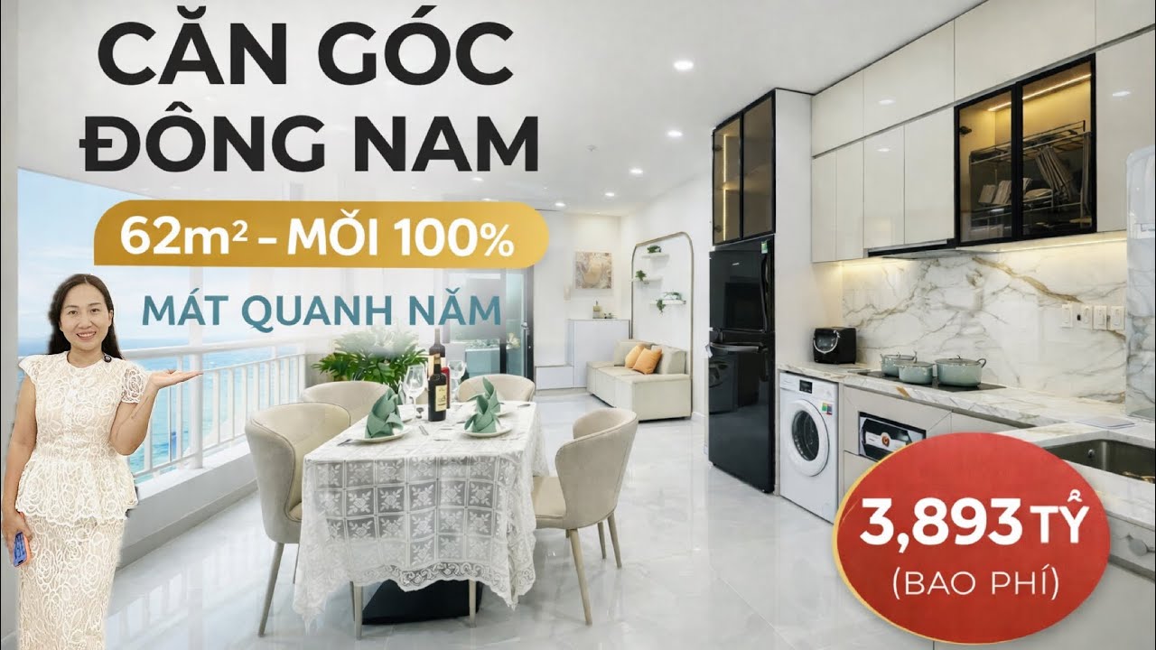 Chính Chủ Bán Căn Góc 918 OC2B – 62m² Đông Nam Mát | Nội Thất Mới 100% – Giá 3,893 Tỷ