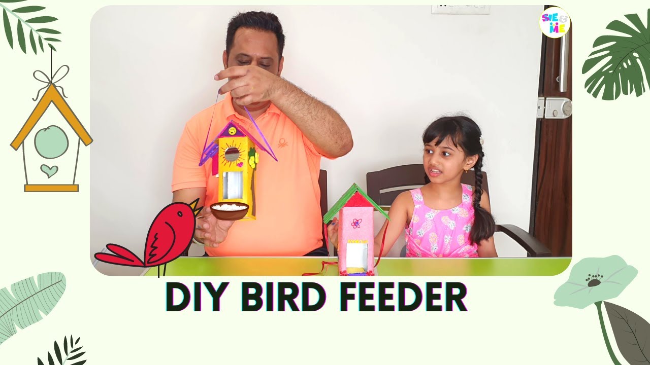 Make a Bird Feeder at Home | DIY with Juice Carton | Best Out Of Waste | He She and Me