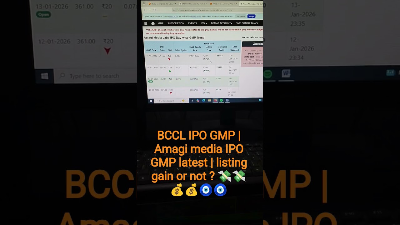 BCCL IPO GMP Today | Amagi Media Labs IPO GMP Latest | Listing Gain or Not?🧿🧿