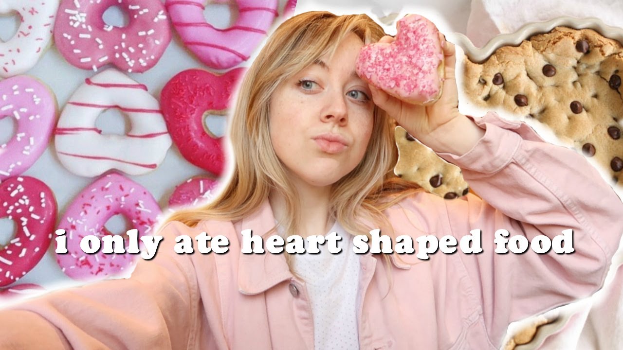 i only ate HEART SHAPED foods for 24 HOURS challenge!!