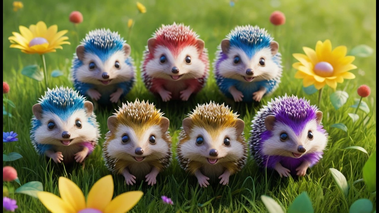 Cinco Pequeños Erizos se Mueven | Canciones de Animales y Movimiento para Niños