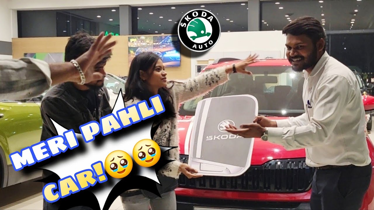 😄😄Finally Nayi Car Ki Delivery!🥹🥹 #skoda #newcarvlog #vlog 