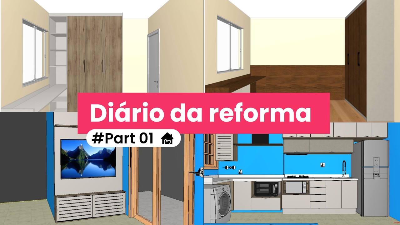 TOUR PELO APARTAMENTO + COMEÇOU A REFORMA! 👷‍♀️ Nosso Apartamento de 47m²