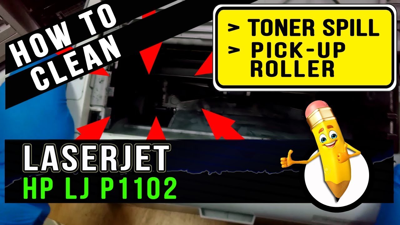 How To Clean | Toner Spill & Pick Up Roller | HP LaserJet P1102
