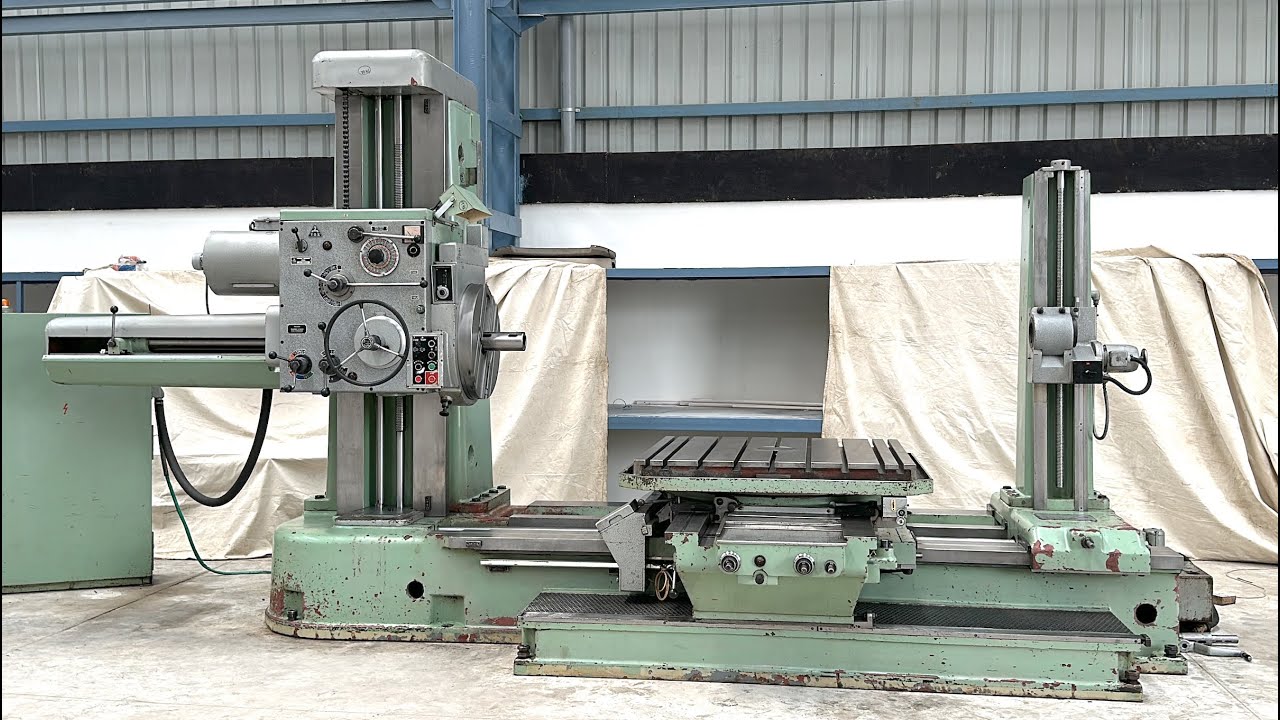 TOS W100 Horizontal Boring Machine - with Facing Chuck & Tail-Stock