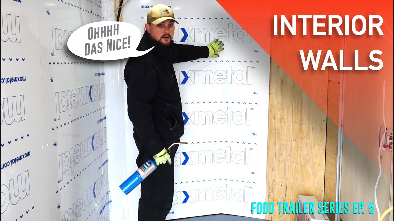 Install Interior Wall Panels for Food Trailer - Aluminum Composite! | Cargo Trailer Conversion Ep.5