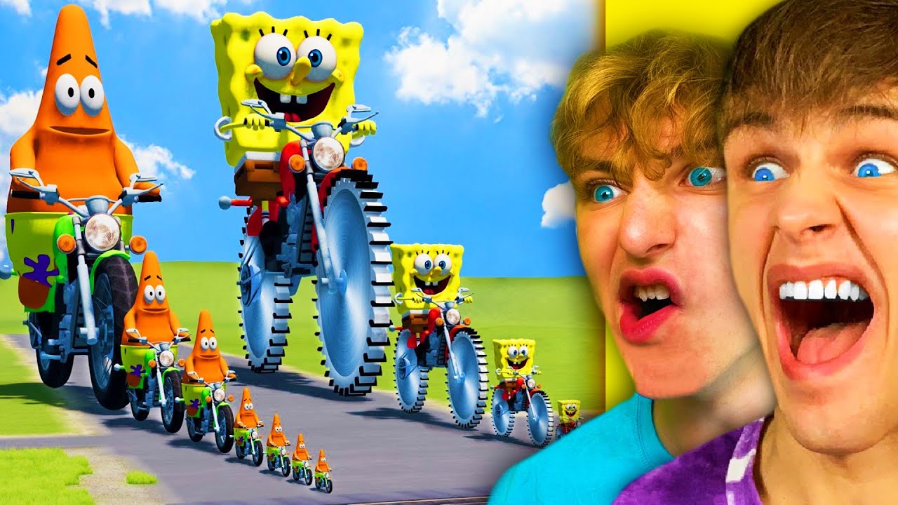 SPONGEBOB POSTAVY vs EXTRÉMNĚ NEBEZPEČNÁ ZÁVODNÍ DRÁHA! @TrospyReakce