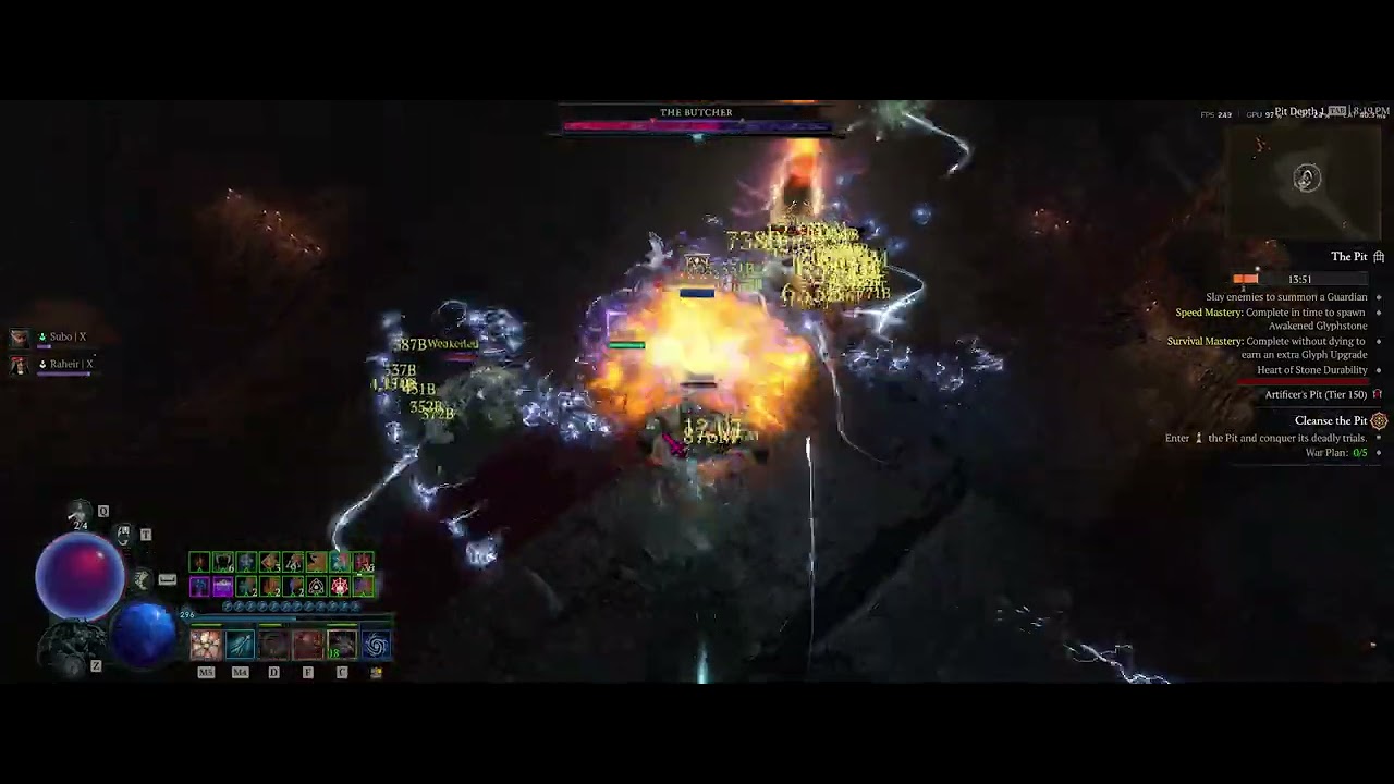[ World Record / Rank 1 / 5-25-26 ] Diablo IV - (2:02 time) LOH, No Stormhorn / tanky Sorc , pit 150