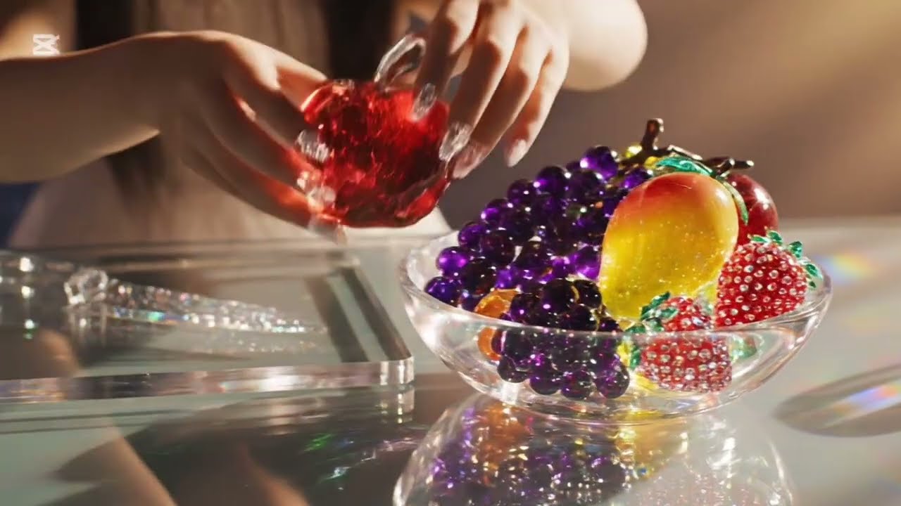 “Turning fruits into a sparkling crystal cake ✨ Watch the magic unfold!” . #CrystalFruitCake #viral 