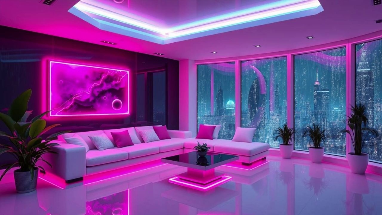 When Tomorrow Glows Pink and It Rains | Futuristic Lo-Fi