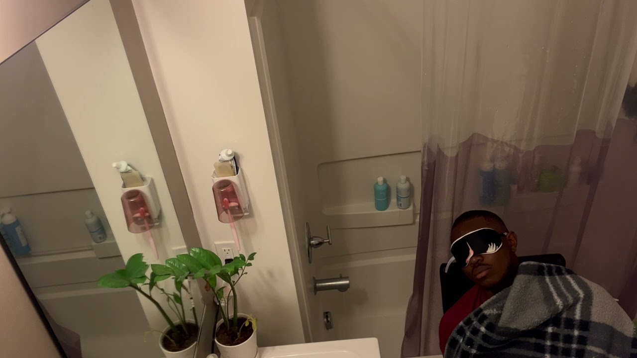 Sleep like never before - Napping in the bathroom while the shower runs