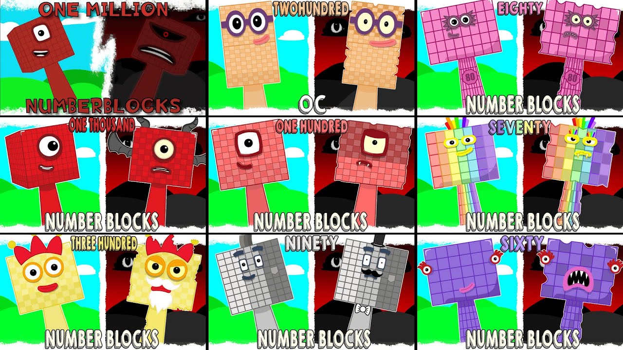 My Sprunki OC: NumberBlocks 1000000 to 60 (From ONE MILLION, THOUSAND, THREE HUNDRED, TWO HUNDRED..)