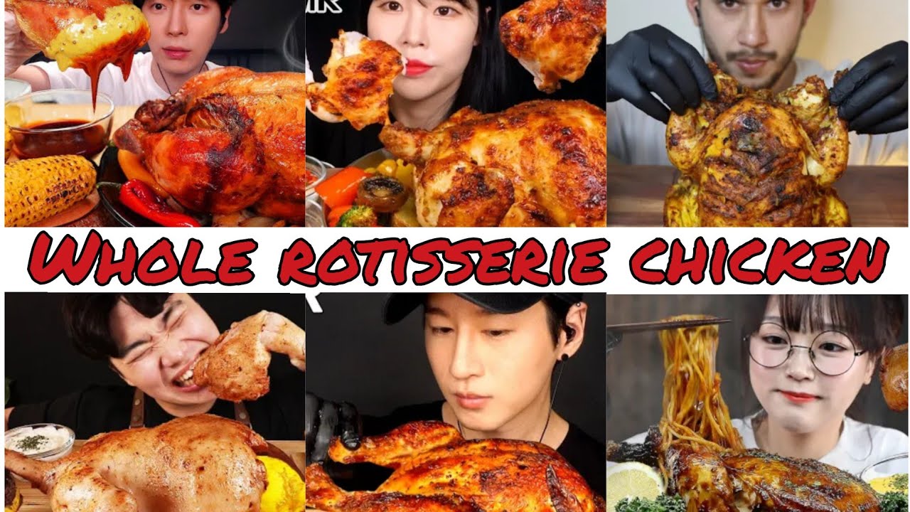 Mukbangers eating WHOLE ROTISSERIE CHICKEN😯 | MUKBANG ASMR