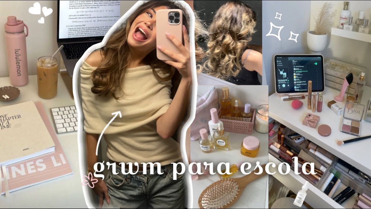 arrume-se comigo para ir a escola 🧖🏼‍♀️🎧🎀