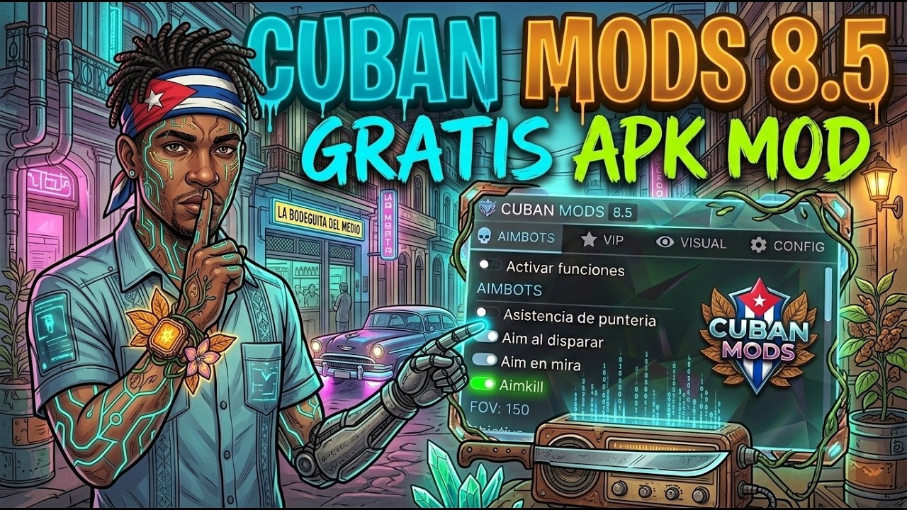 ESTE HACK DE FREE FIRE TE HARA SER EL MAS PRO CUBAN MODS 8.5