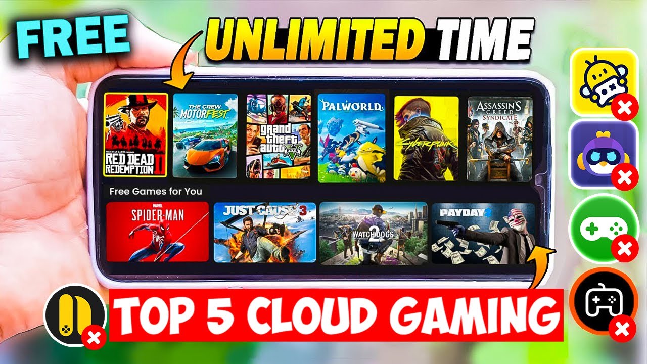 Top 5 Best Cloud Gaming apps In 2024 😱|| Play Gta V Unlimited Time || Jogger Gamerz