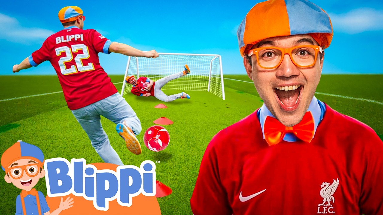 Blippi Learns to Play Football! ⚽ Epic Satisfying Goals!