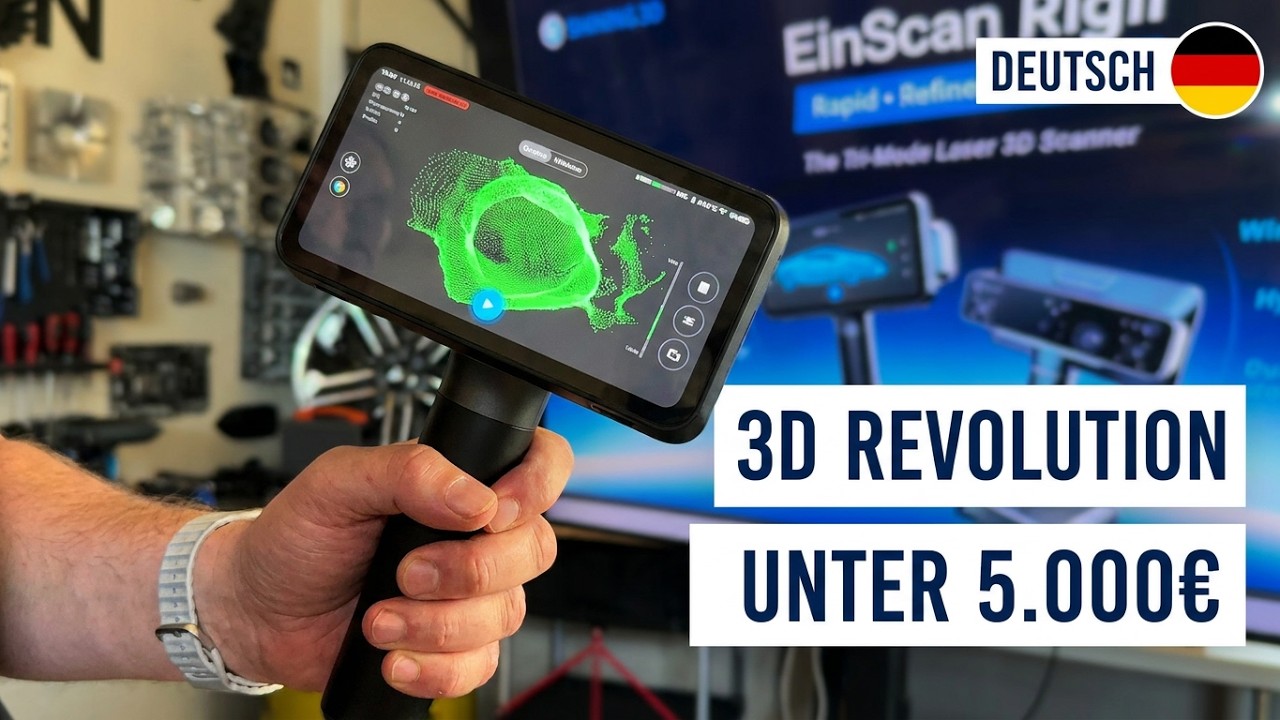 Markerloser 3D Laserscanner für unter € 10.000.- Shining 3D EinScan Rigil 3D Scanner