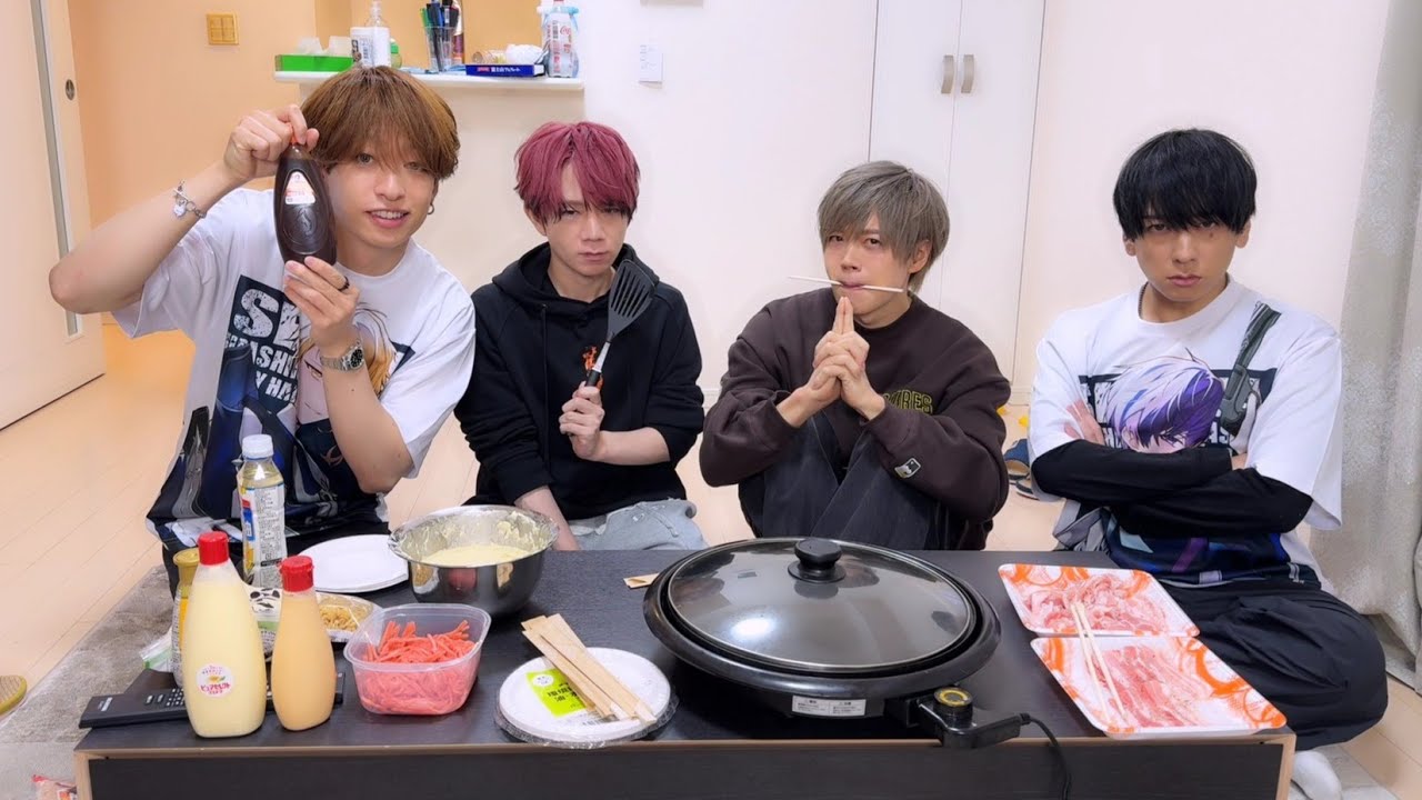 【カメラ】みんなでお好み焼き作るぞー！浦島坂田船