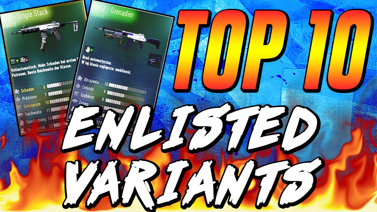 Top 10 "BEST ENLISTED VARIANTS" In Advanced Warfare (Top 10 - Top Ten) Call of Duty | Chaos