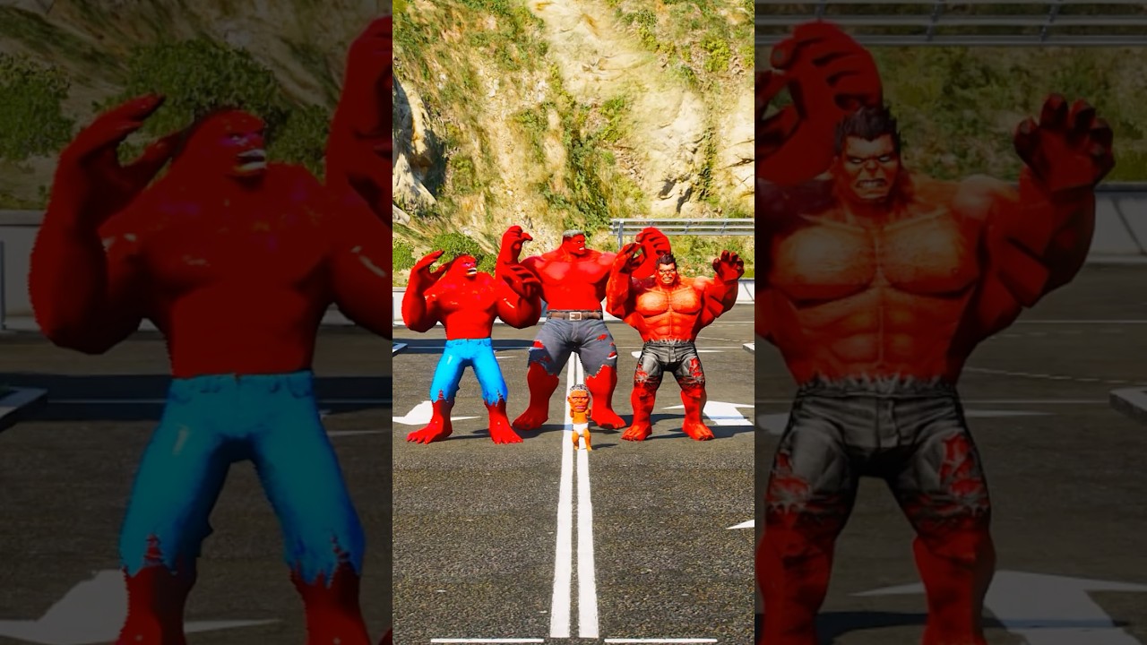 SPIDER-MAN VS MINI BABY HULK SUPERHEROES BATTLE #gta5 #shorts #spiderman #hulk