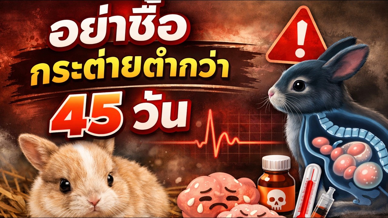 อย่าซื้อกระต่ายอายุต่ำกว่า 45 วัน! ความจริงเรื่อง GI Stasis ที่คนขายไม่ค่อยบอก