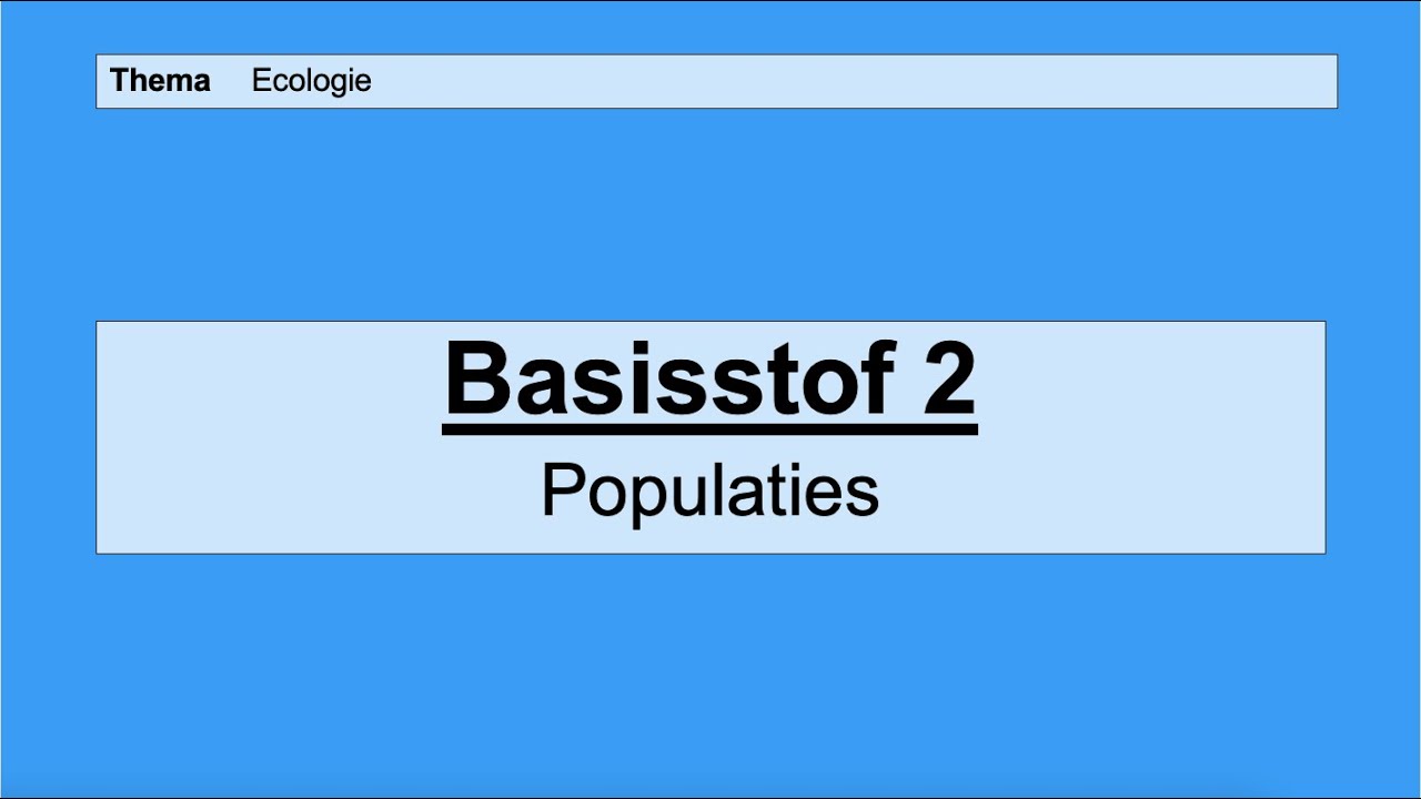 Havo 4 | Ecologie en milieu | Basisstof 2 voedselrelaties