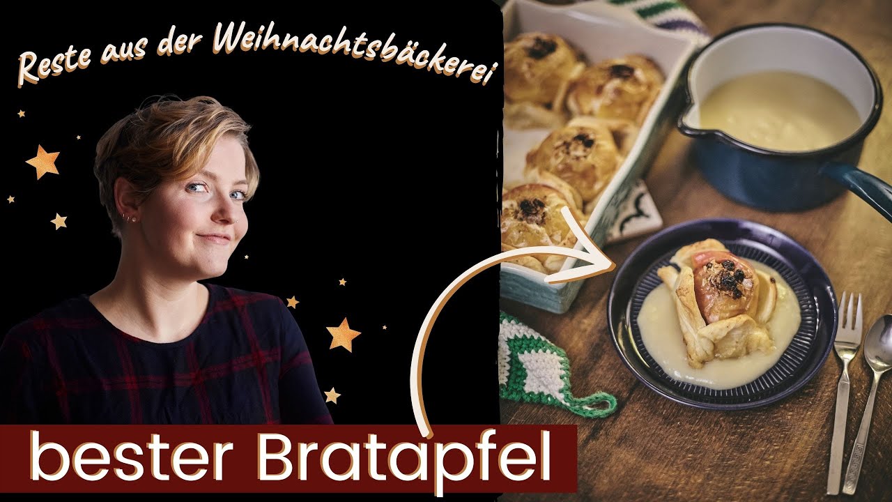 Der beste Bratapfel - mit Resten aus der Weihnachtsbäckerei