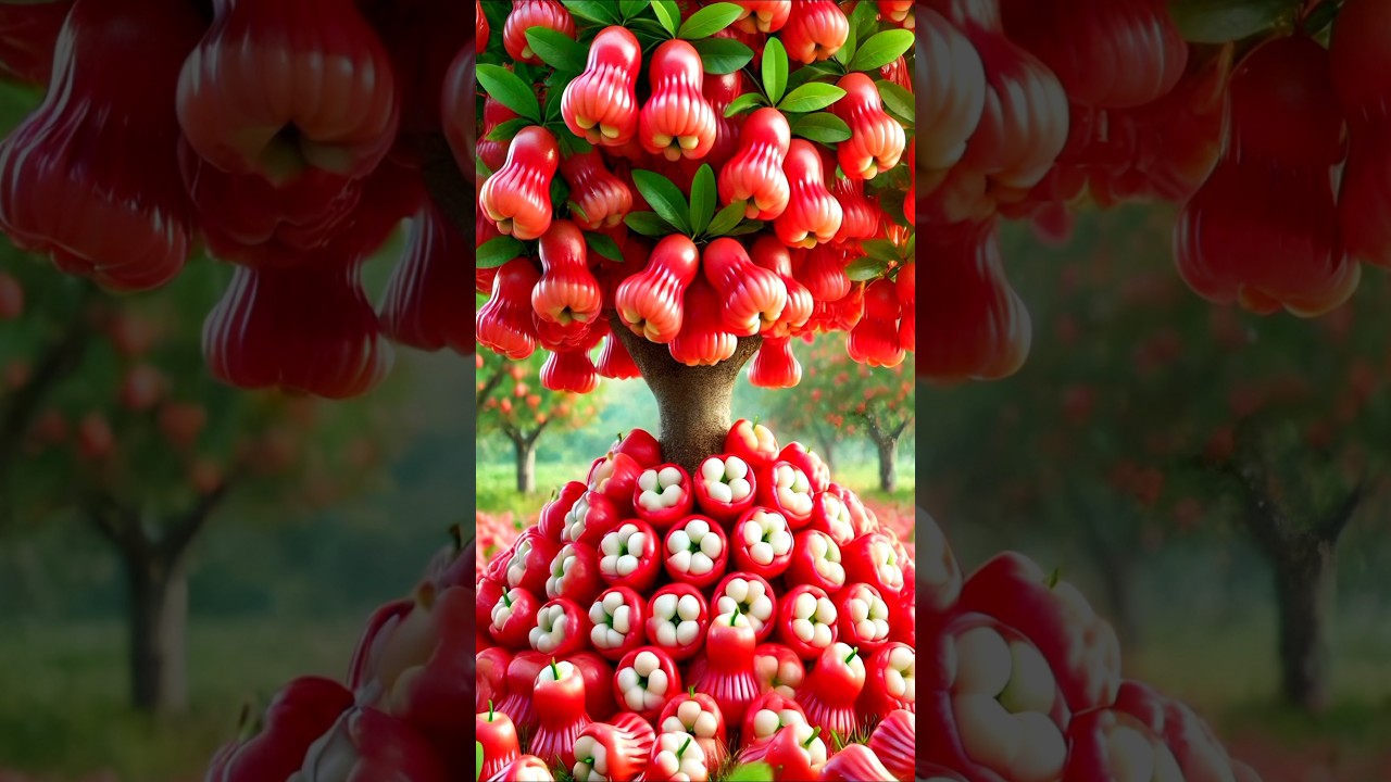 An easy way to plant and reproduce waxapple fruit trees using stem cuttings. #gardening #shorts