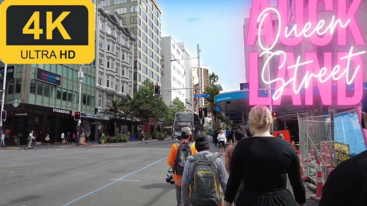 Walk in Downtown Auckland | Queen St to the Skytower | 4K